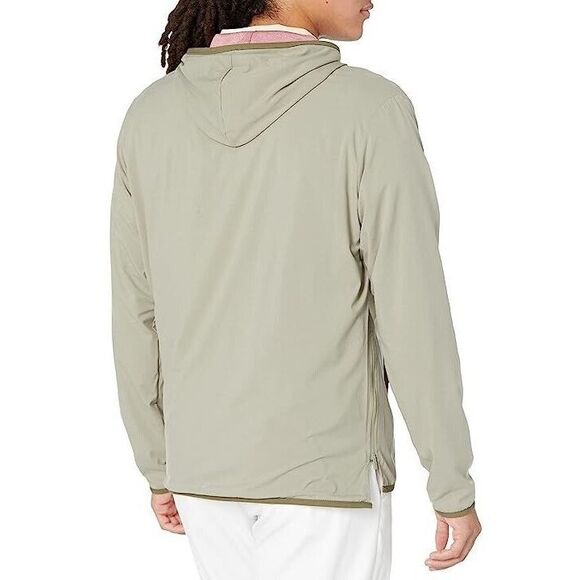 Adidas HS7591 Men's Sz M Silver Pebble Golf Go-To Lightweight Wind Hoodie - Picture 11 of 11